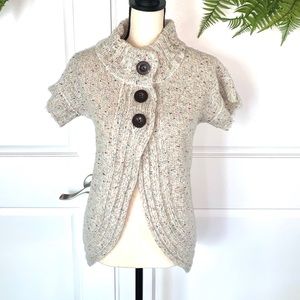 Decree Short Sleeve Confetti Sweater Cardigan
